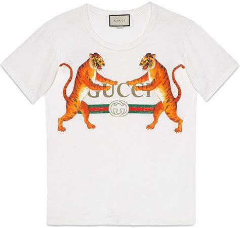 gucci white shirt with tiger